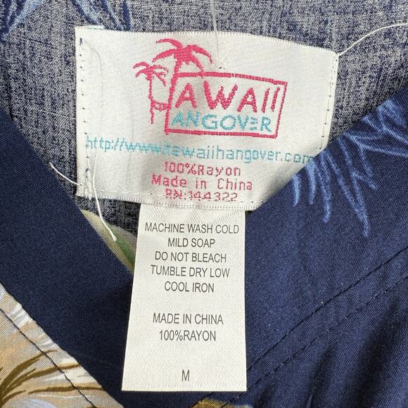 Hawaii Hangover Spaghetti Strap Jumpsuit Size Medium Blue Floral Rayon NEW - Picture 9 of 14